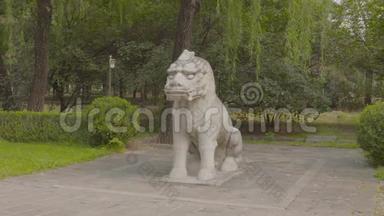 中国帝王守护狮石雕塑